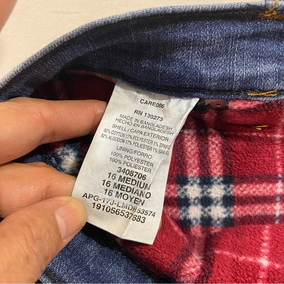 Lee Jeans Women’s 16 Straight Leg Relaxed Flannel Lined Jeans Winter jeans denim - Picture 5 of 8